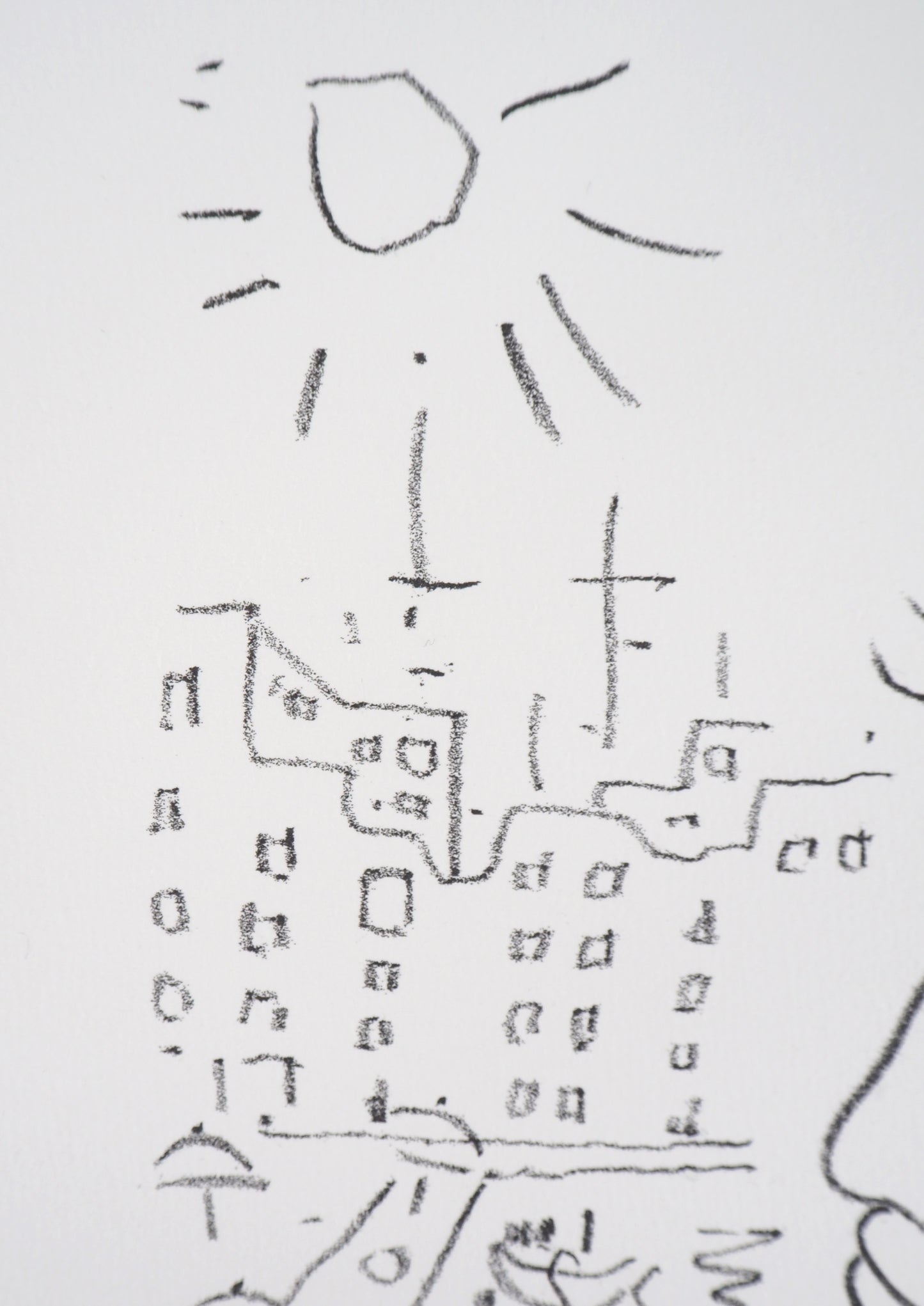 Jean COCTEAU : Venise, profil d'homme - Lithographie signée