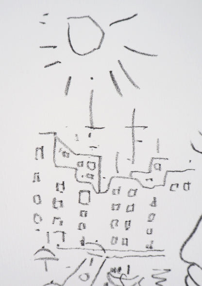 Jean COCTEAU : Venise, profil d'homme - Lithographie signée