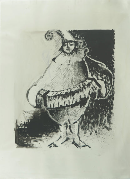 Roger CRUSAT : Le clown blanc- Lithographie originale