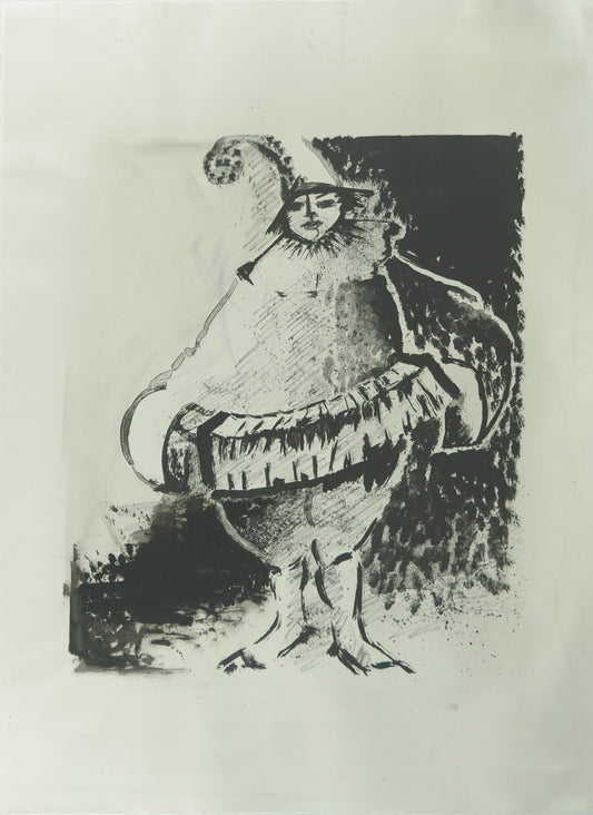Roger CRUSAT : Le clown blanc- Lithographie originale