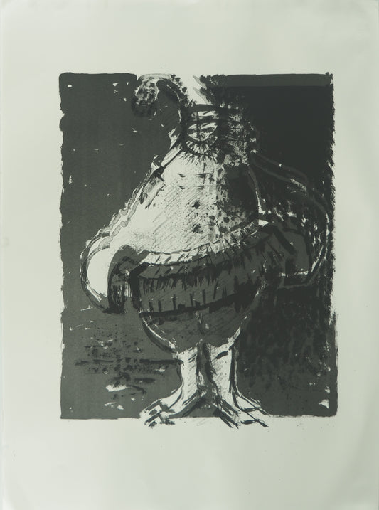 Roger CRUSAT : Le clown flou - Lithographie originale