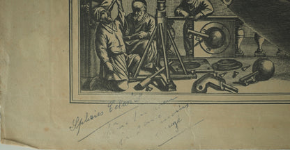 Hendrik HONDIUS : Carte céleste vue du pôle sud - Gravure