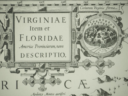MERCATOR (Michael) & HONDIUS (Jodocus) : Carte de la Virginie et de la Floride