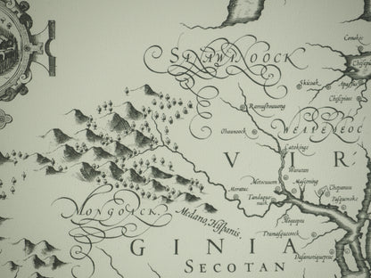 MERCATOR (Michael) & HONDIUS (Jodocus) : Carte de la Virginie et de la Floride