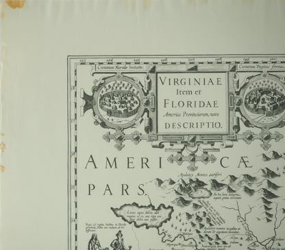 MERCATOR (Michael) & HONDIUS (Jodocus) : Carte de la Virginie et de la Floride
