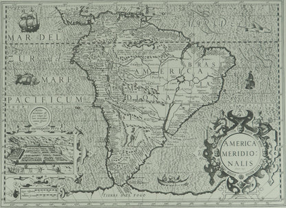 Jocodus HONDIUS : Carte de l'Amérique méridionale