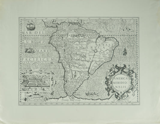 Jocodus HONDIUS : Carte de l'Amérique méridionale