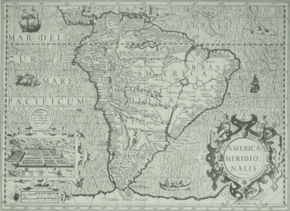 Jocodus HONDIUS : Carte de l'Amérique méridionale