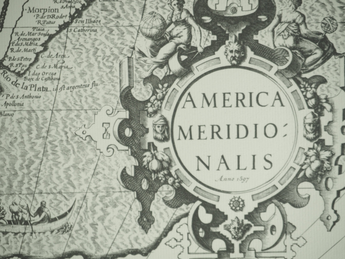 Jocodus HONDIUS : Carte de l'Amérique méridionale