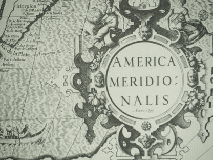 Jocodus HONDIUS : Carte de l'Amérique méridionale