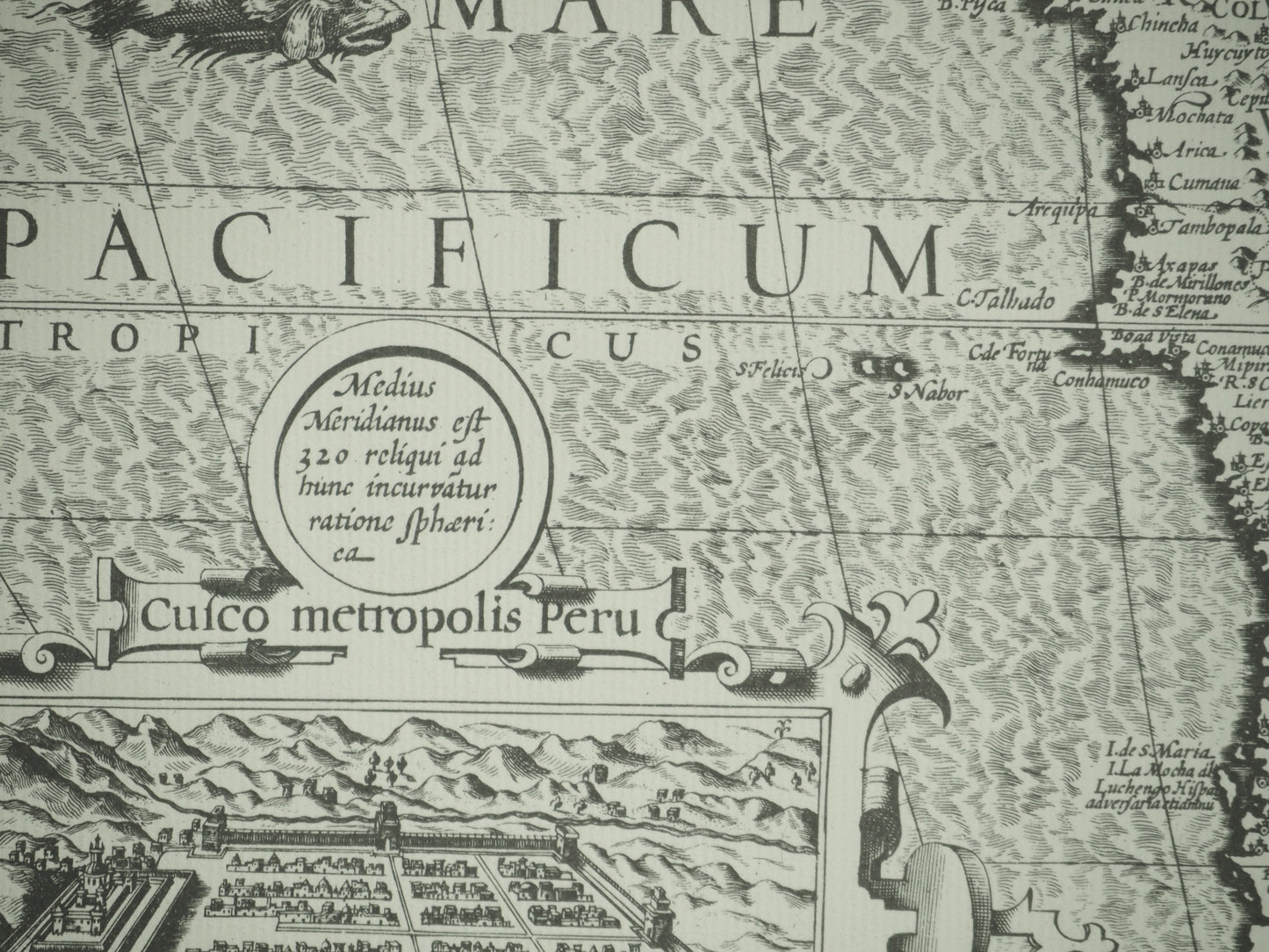 Jocodus HONDIUS : Carte de l'Amérique méridionale