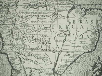 Jocodus HONDIUS : Carte de l'Amérique méridionale