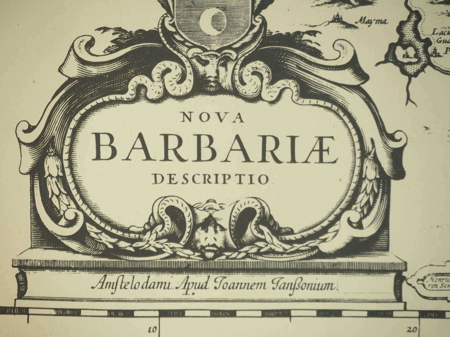 Johannes JANSSONIUS  : Carte du Maghreb en couleurs