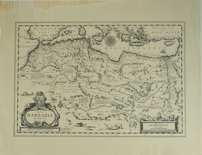 Johannes JANSSONIUS : Carte du Maghreb