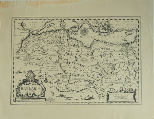 Johannes JANSSONIUS : Carte du Maghreb
