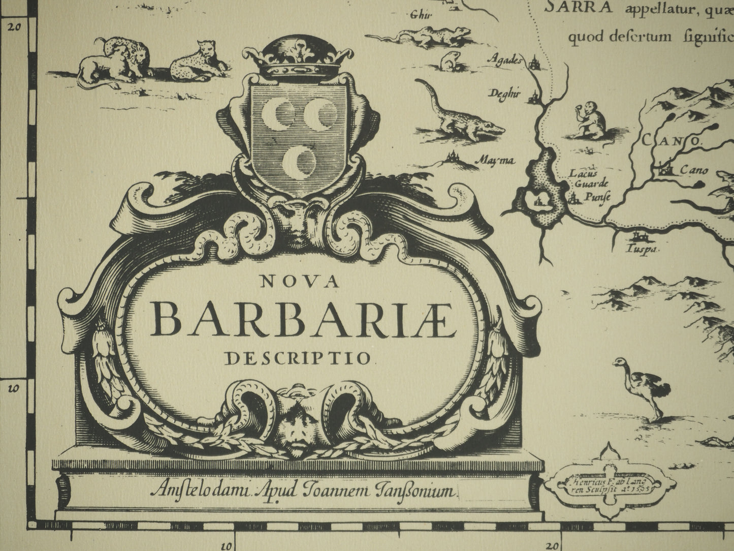 Johannes JANSSONIUS : Carte du Maghreb