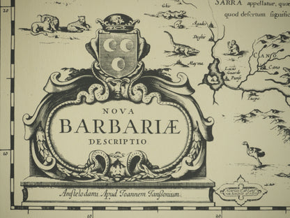 Johannes JANSSONIUS : Carte du Maghreb