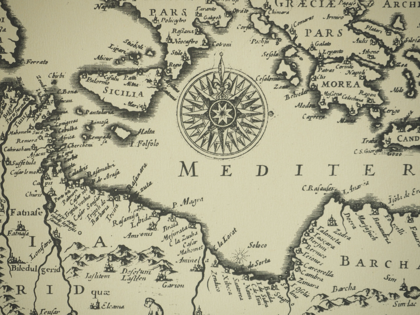 Johannes JANSSONIUS : Carte du Maghreb