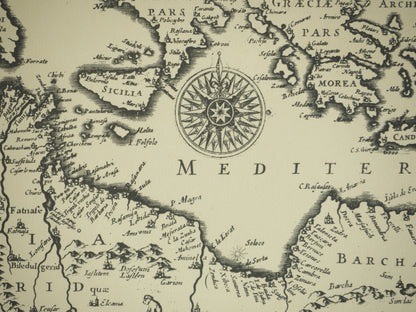 Johannes JANSSONIUS : Carte du Maghreb