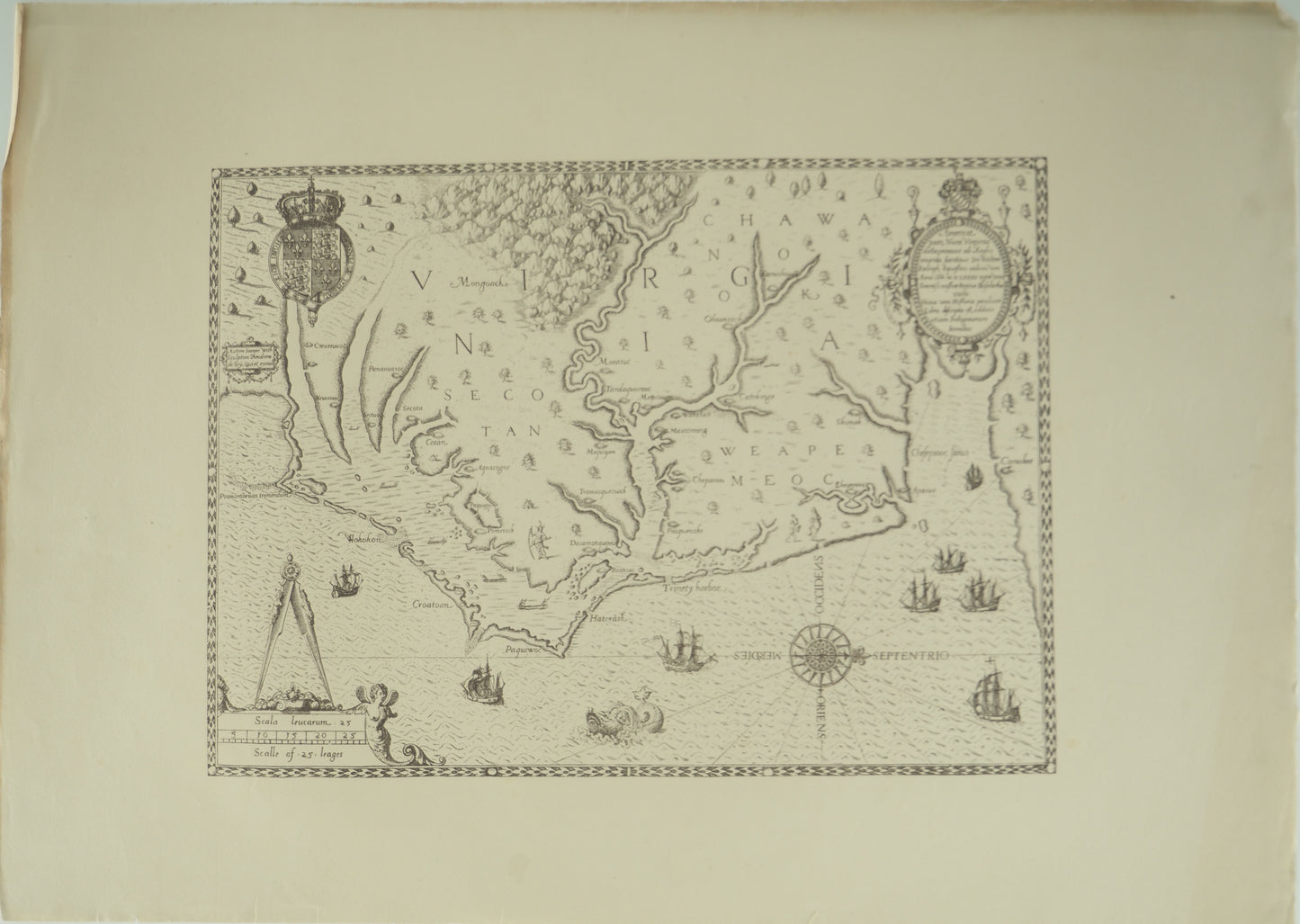 John WHITE : Carte de la Virginie