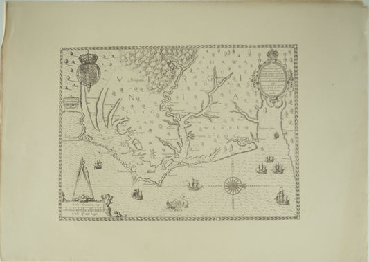 John WHITE : Carte de la Virginie
