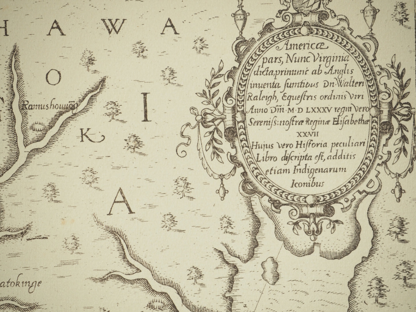John WHITE : Carte de la Virginie
