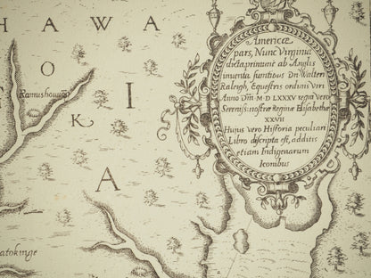 John WHITE : Carte de la Virginie