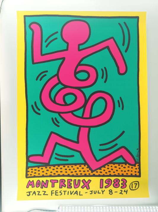 Keith HARING : Swing Yellow - Montreux Jazz Festival - Sérigraphie originale signée