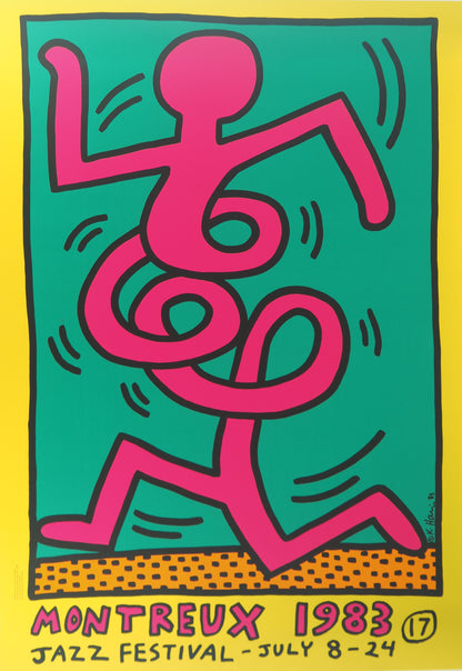 Keith HARING : Swing Yellow - Montreux Jazz Festival - Sérigraphie originale signée