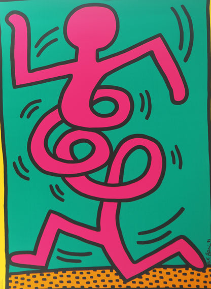 Keith HARING : Swing Yellow - Montreux Jazz Festival - Sérigraphie originale signée