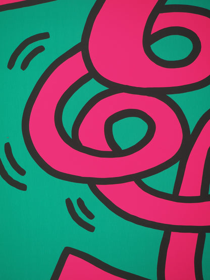 Keith HARING : Swing Yellow - Montreux Jazz Festival - Sérigraphie originale signée
