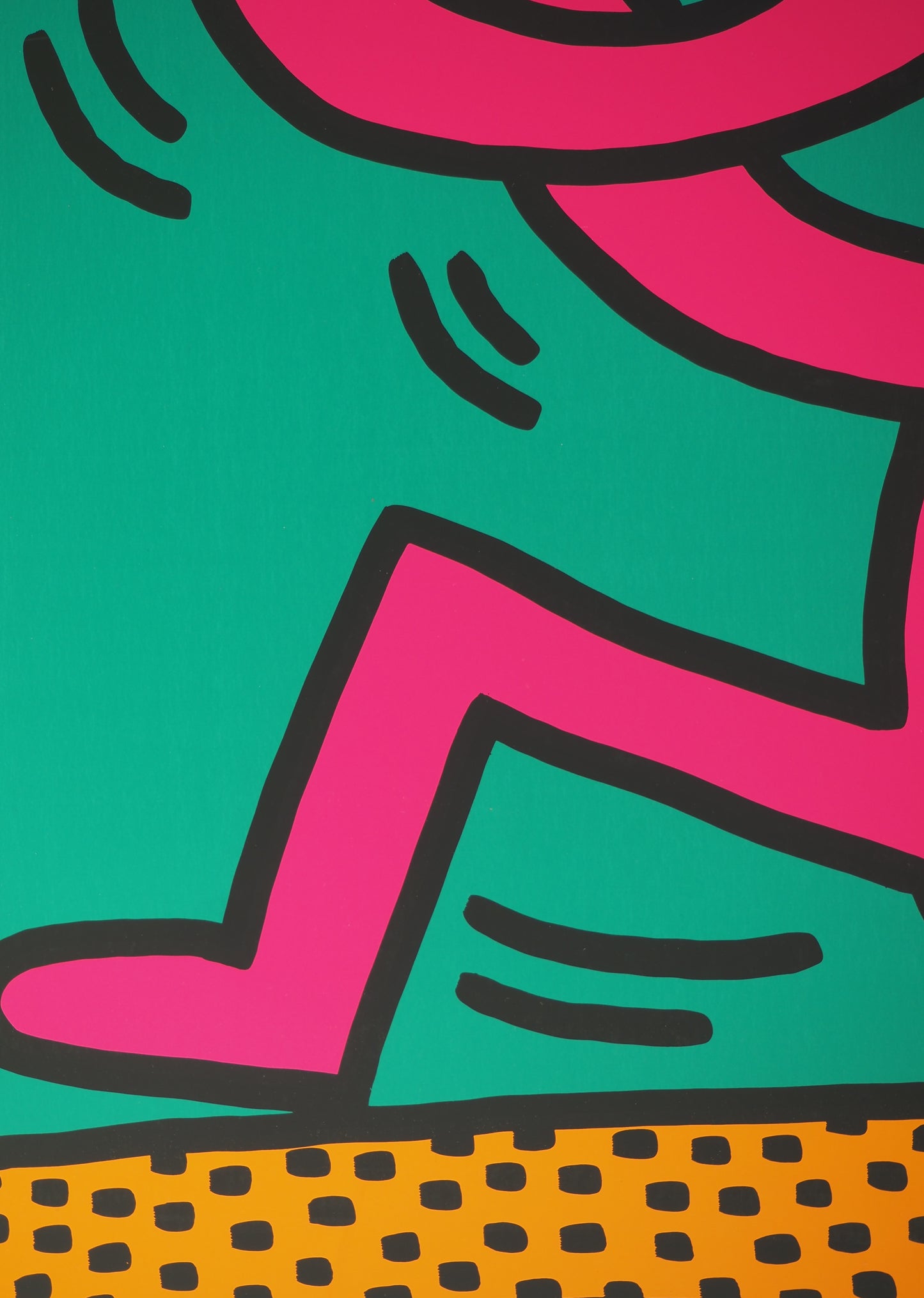 Keith HARING : Swing Yellow - Montreux Jazz Festival - Sérigraphie originale signée
