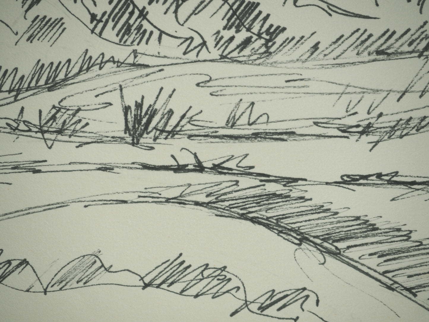 Roger CRUSAT : Village provençal - Dessin original signé