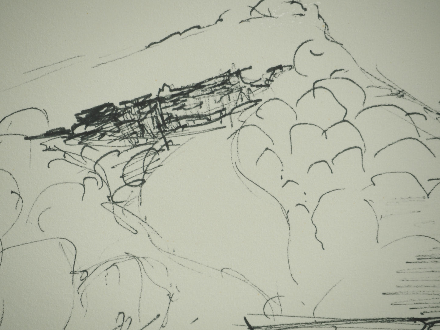 Roger CRUSAT : La vallée du Rhône - Dessin original signé