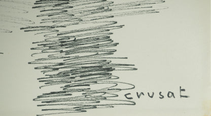 Roger CRUSAT : La vallée du Rhône - Dessin original signé