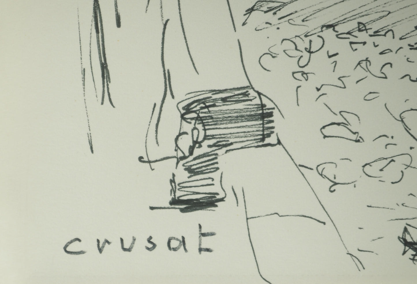Roger CRUSAT : Sur le pont - Dessin original signé