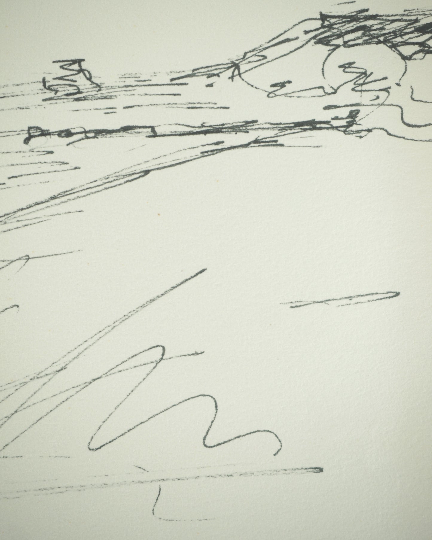 Roger CRUSAT : La Baie - Dessin original signé