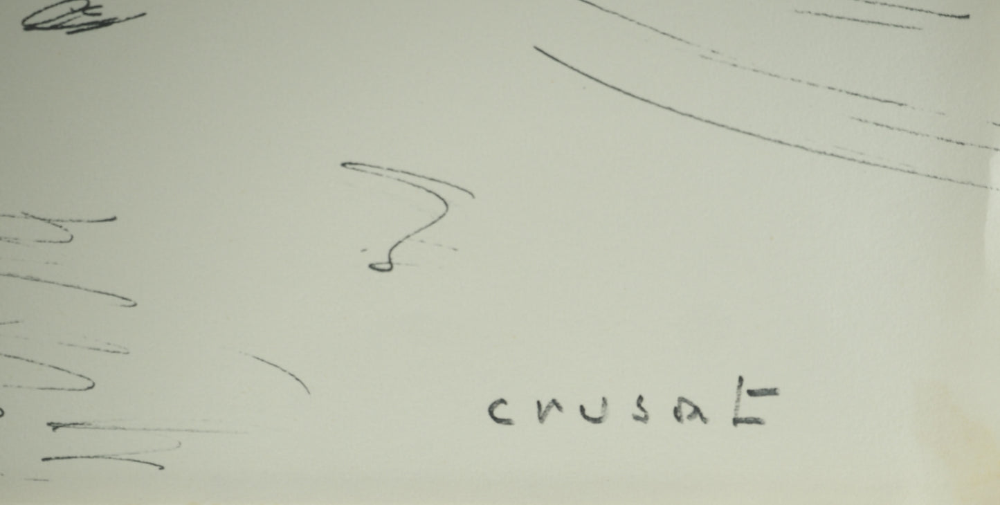 Roger CRUSAT : La Baie - Dessin original signé