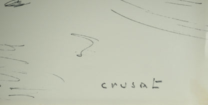 Roger CRUSAT : La Baie - Dessin original signé