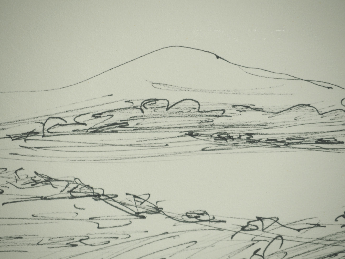 Roger CRUSAT : Paysage - Dessin original signé