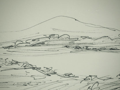 Roger CRUSAT : Paysage - Dessin original signé
