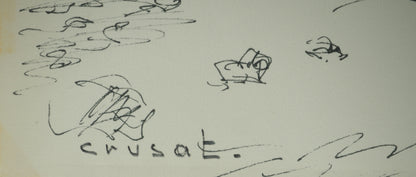 Roger CRUSAT : Paysage - Dessin original signé