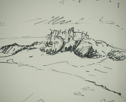 Roger CRUSAT : Sentier du littoral - Dessin original signé