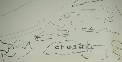 Roger CRUSAT : Sentier du littoral - Dessin original signé