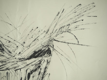 Roger CRUSAT : Le seau de paille - Dessin original signé