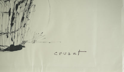 Roger CRUSAT : Le seau de paille - Dessin original signé