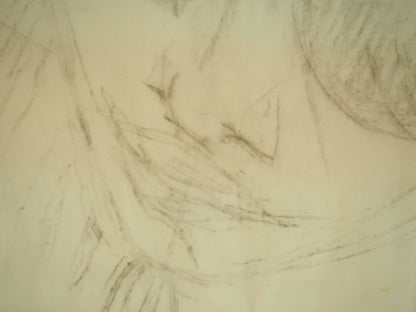 Roger CRUSAT : Portrait de jeune fille - Dessin original