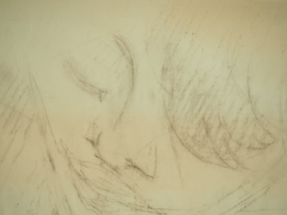 Roger CRUSAT : Portrait de jeune fille - Dessin original