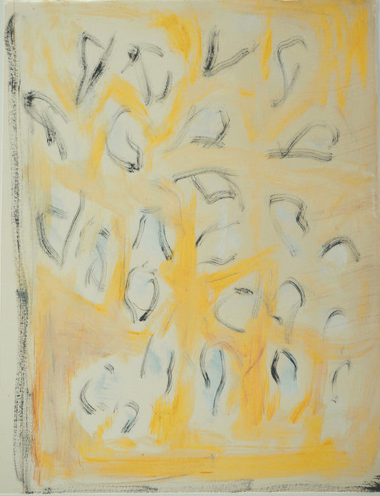 Roger CRUSAT : Fragments de lumière - Gouache sur papier