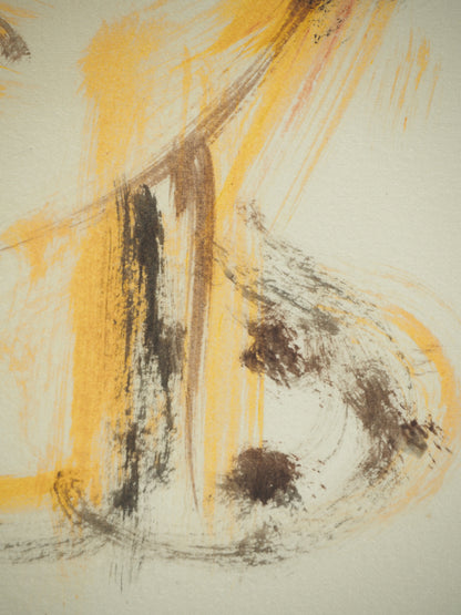 Roger CRUSAT : Jeune fille triste - Gouache sur papier